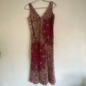 Banana Republic Print Silk A-Line Dress